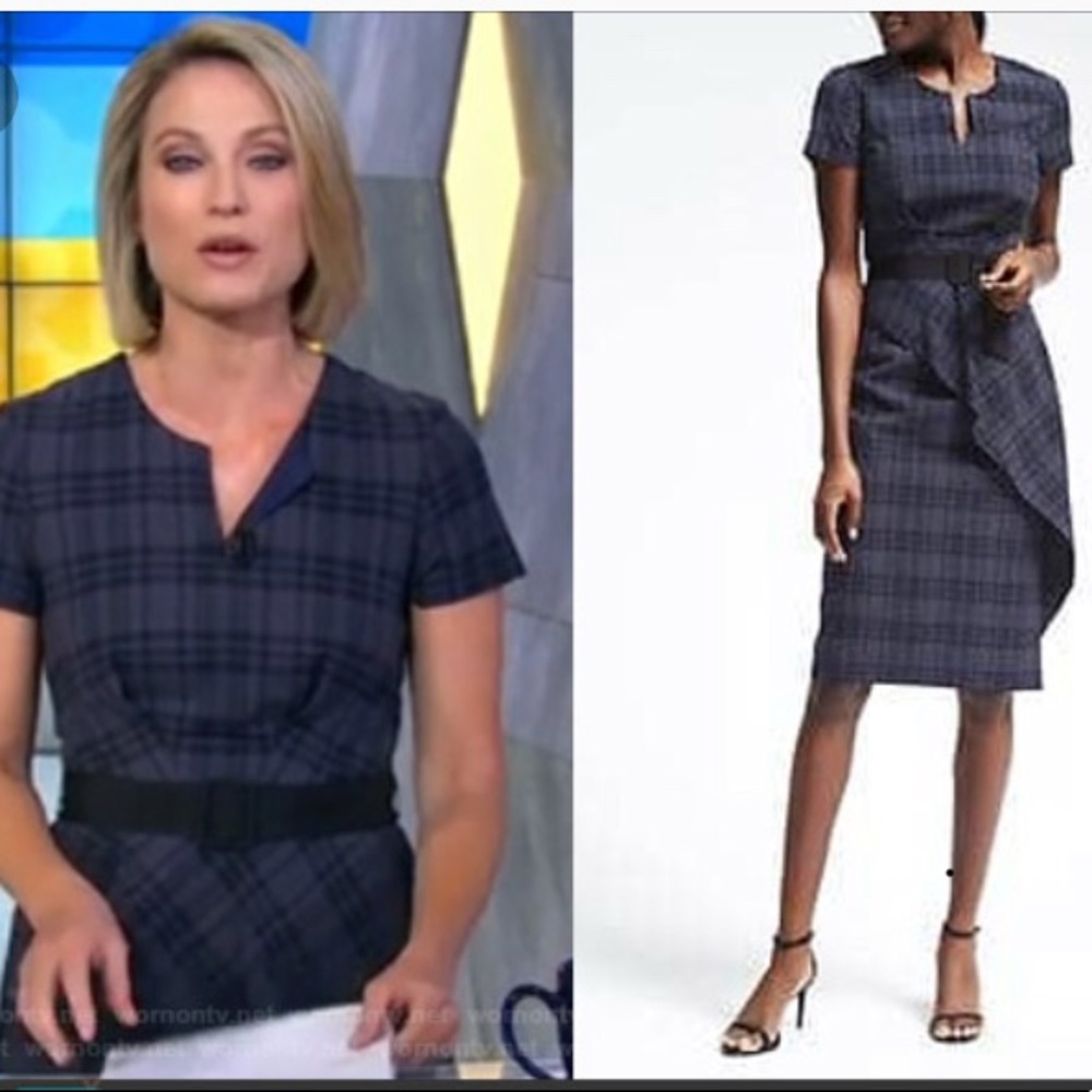 Banana Republic Blue Plaid Dress